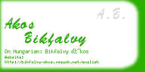 akos bikfalvy business card